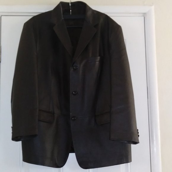 STAFFORD Genuine  Men's Versatile Jacket XL Color Brown 100% Leather - Picture 4 of 16